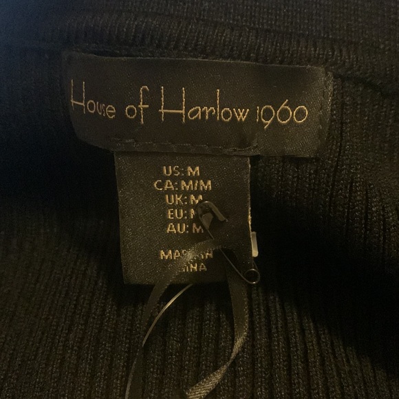 House of Harlow 1960 Carmen Knit Dress in Black - Picture 4 of 7